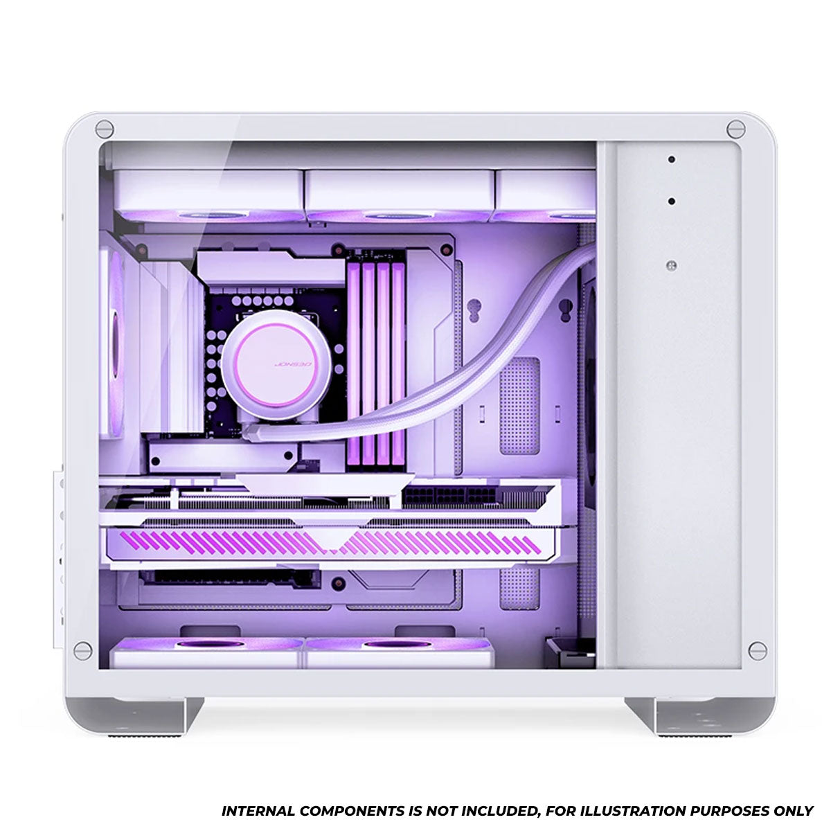 Jonsbo U4 Mini M-ATX Computer Case (Black, White)