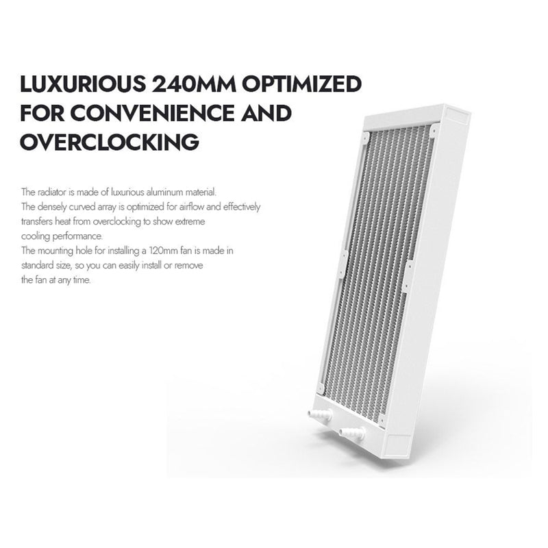 DarkFlash Wave DV240S ARGB AIO 240mm Liquid CPU Cooler (White)