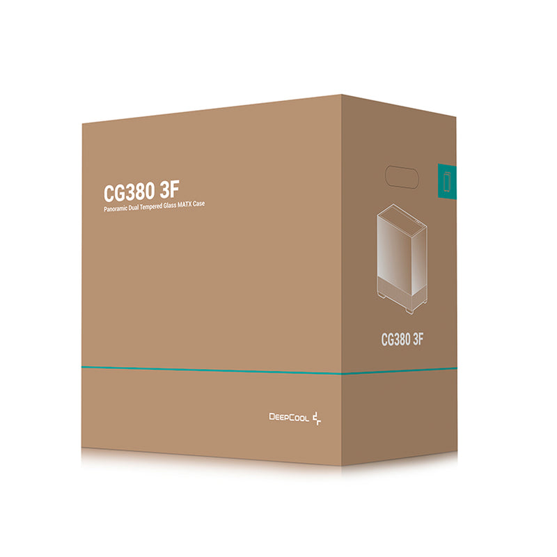 DeepCool CG380 3F Panoramic Dual Tempered Glass MATX Case (Black, White)