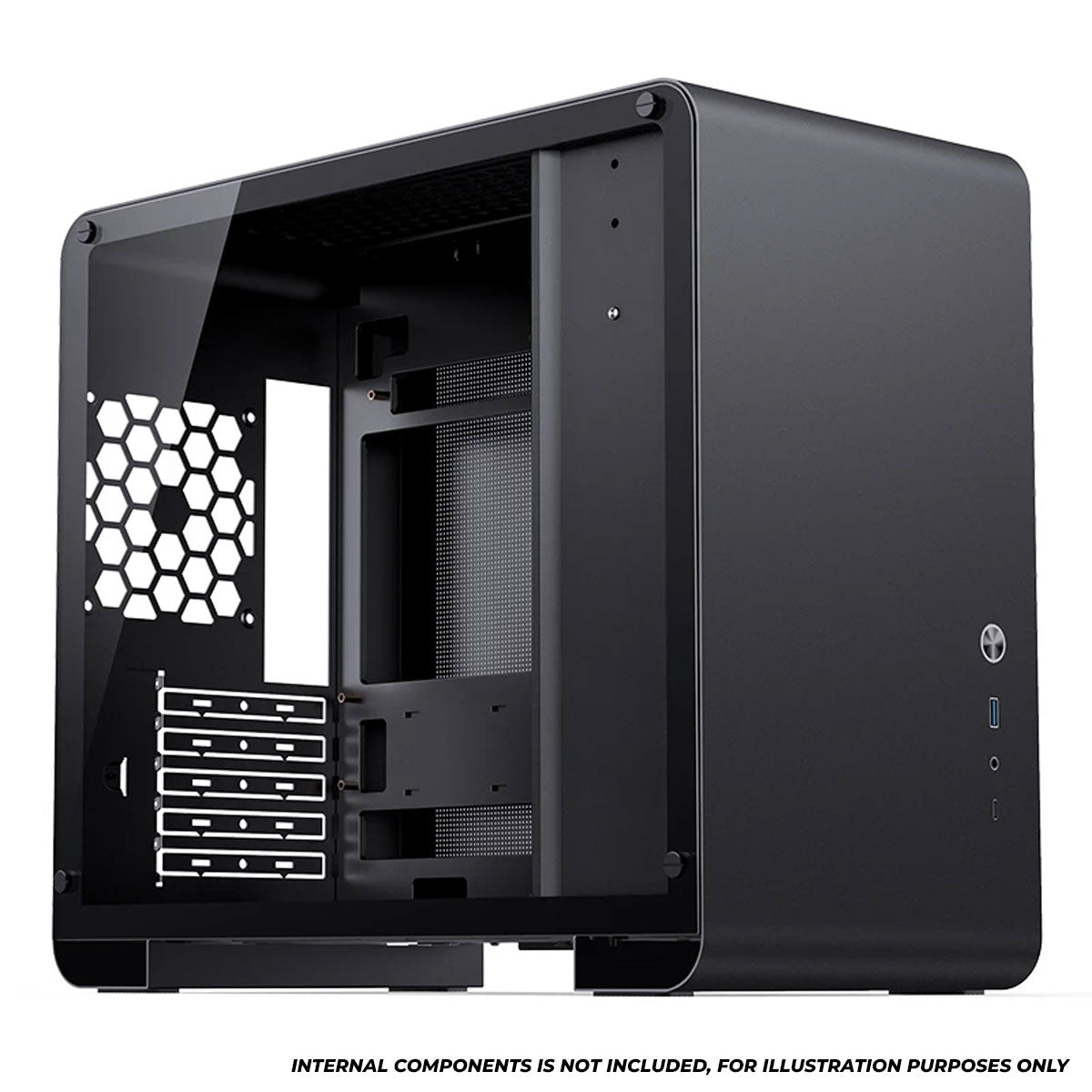 Jonsbo U4 Mini M-ATX Computer Case (Black, White)