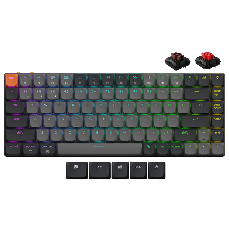 Keychron K3 MAX QMK/VIA RGB Backlight Compact Wireless Mechanical Keyboard Version 3 - Black/Grey 