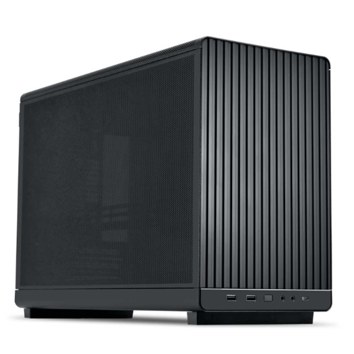 Lian Li A3-mATX-WDG Wooden Panel/Side Glass 26.3L Micro Form Factor PC Case (Black, White)