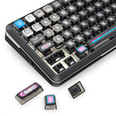 Redragon K708MC RGB Flekact Pro 82 Keys 75% Gasket Mounted Wireless Mechanical Keyboard with Customizable Smart LCD Screen (Special Keycaps Ed.)