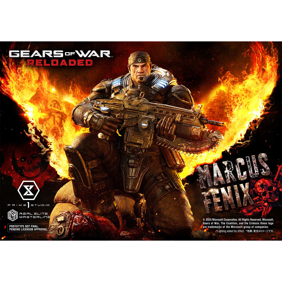 Real Elite Masterline Gears of War: Reloaded Marcus Fenix | DataBlitz