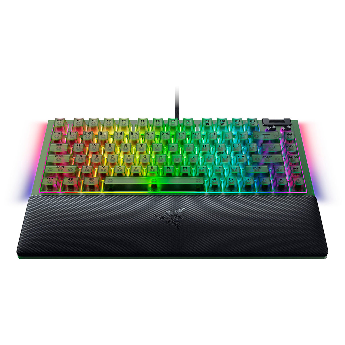 Razer BlackWidow V4 75% Hot-Swappable Mechanical Gaming Keyboard (Orange Switches) (Phantom Green)