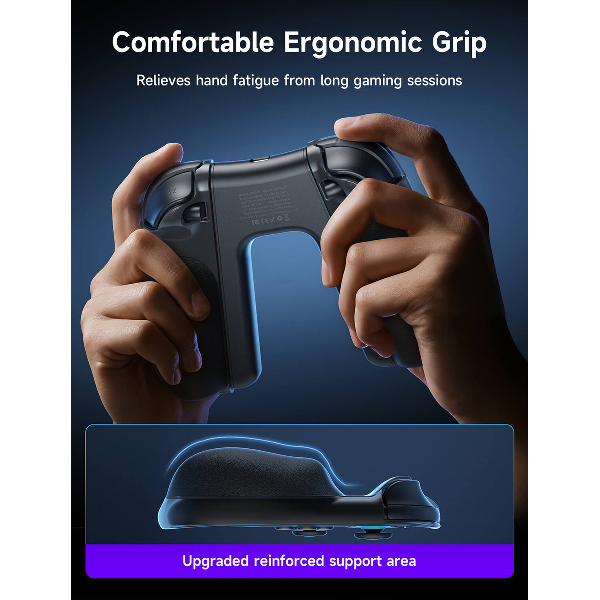 JSAUX JoyVerse Series Dual Grip for Nintendo Switch 2 Joy-Con (Black) (GP0401)