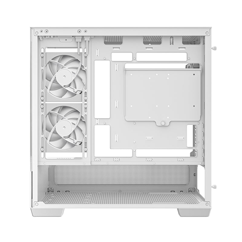 DeepCool CG380 3F Panoramic Dual Tempered Glass MATX Case (Black, White)