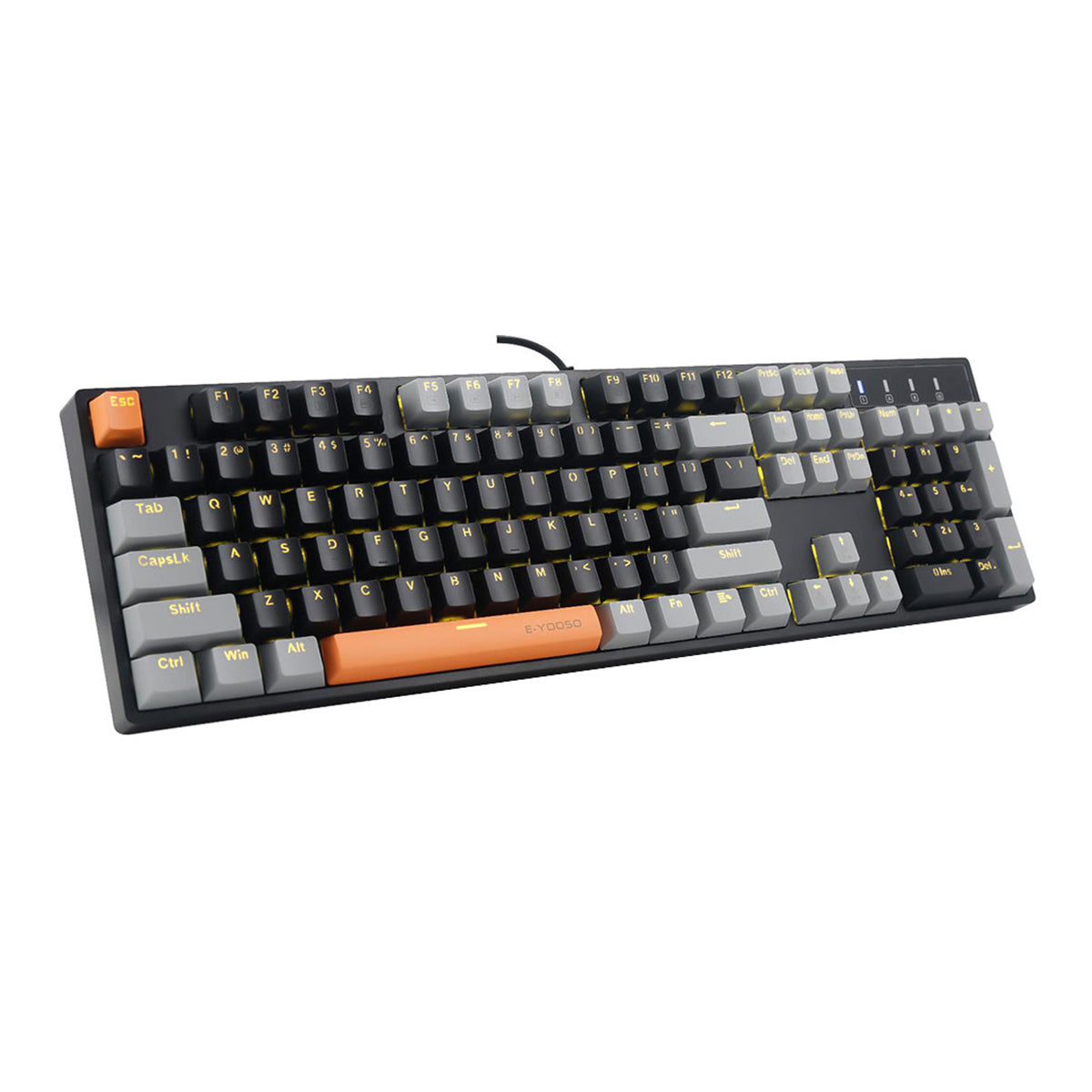 E-Yooso Z-14 Single Light 104 Keys Mechanical Keyboard Black/Grey (Blue Switch)