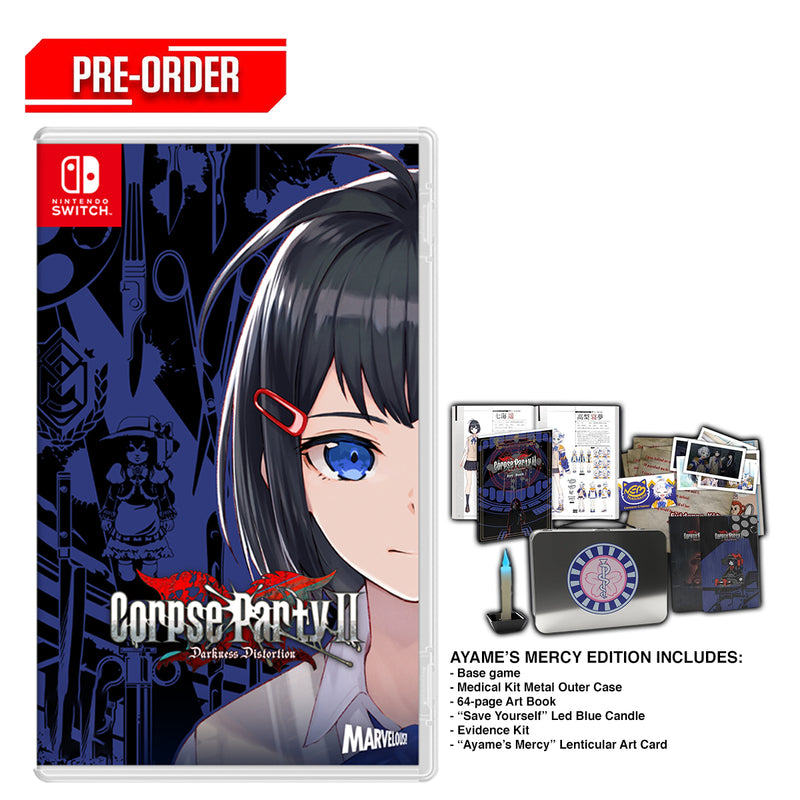 NINTENDO SWITCH CORPSE PARTY 2 DARKNESS DISTORTION AYAME'S MERCY LIMITED EDITION PRE-ORDER DOWNPAYMENT