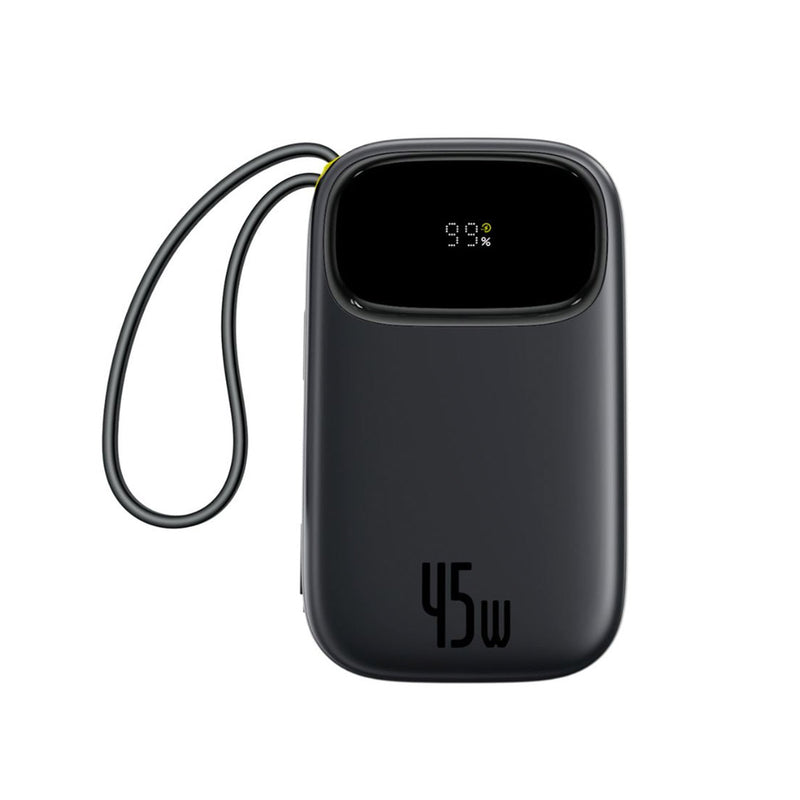 Baseus EnerFill FC31 Qpow 3 Digital Display Power Bank with Built-in USB-C + iP Cable 20000mAh 45W