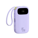Baseus EnerFill FC31 Qpow 3 Digital Display Power Bank with Built-in USB-C + iP Cable 20000mAh 45W