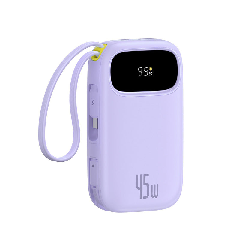 Baseus EnerFill FC31 Qpow 3 Digital Display Power Bank with Built-in USB-C + iP Cable 20000mAh 45W