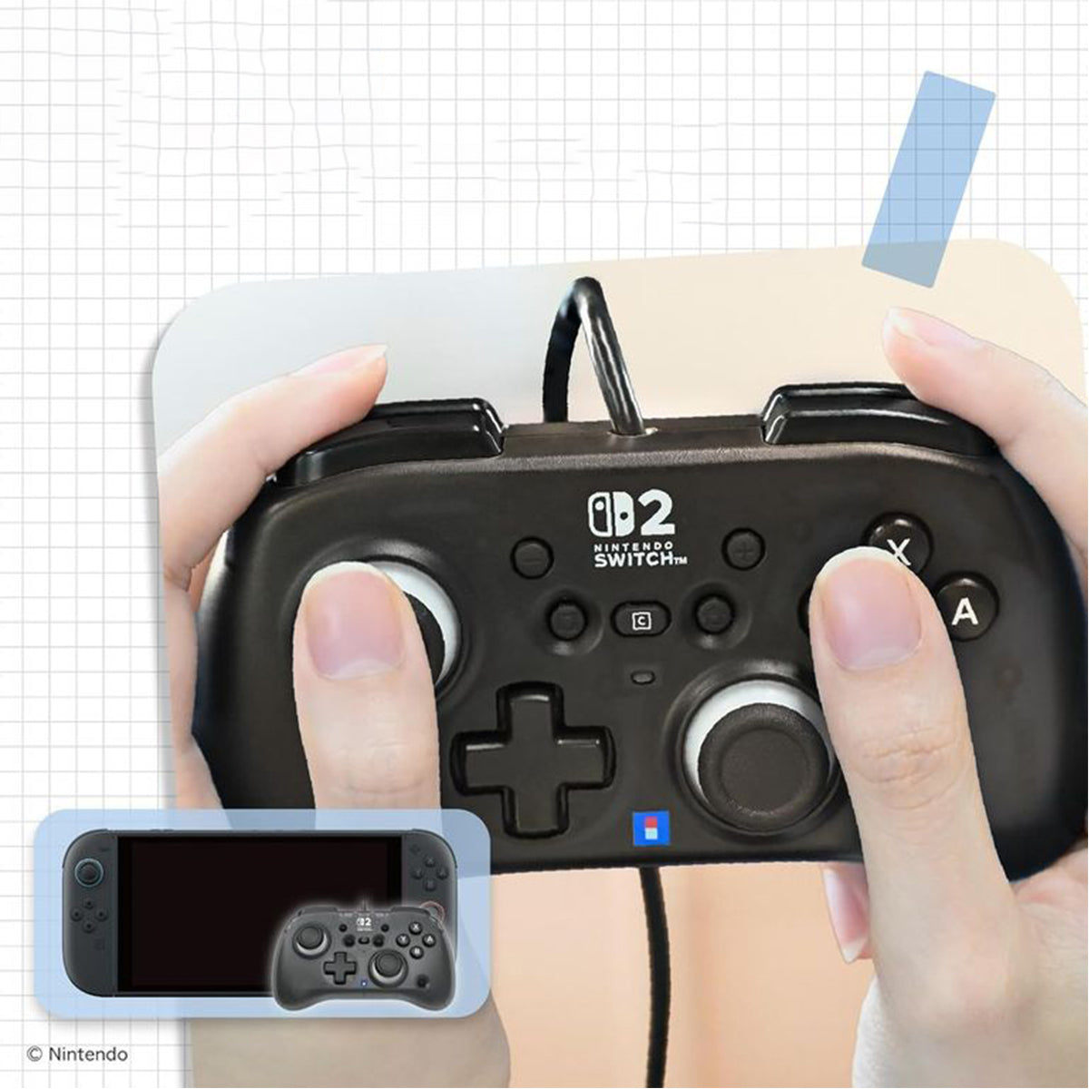 Horipad Turbo Mini for Nintendo Switch 2 (Black) (NSX-222A)