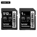 Lexar Professional SILVER PRO SDXC UHS-II C10 U3 V60 280MB/s Read 160MB/s Write SD Card