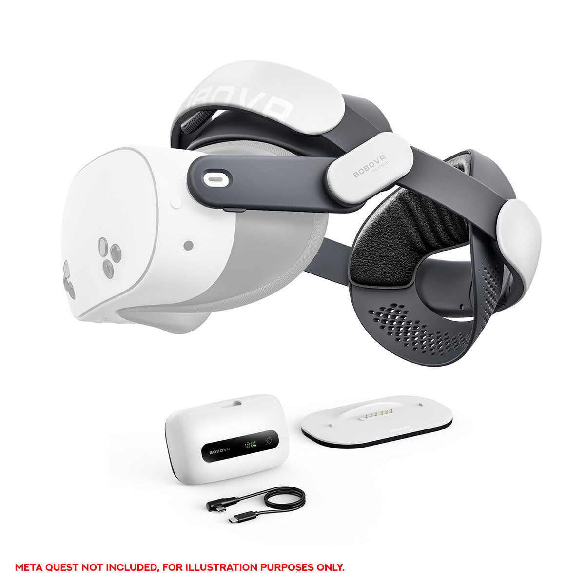BoboVR M3 Pro+ Battery Strap Compatible w/ Meta Quest 3/3S