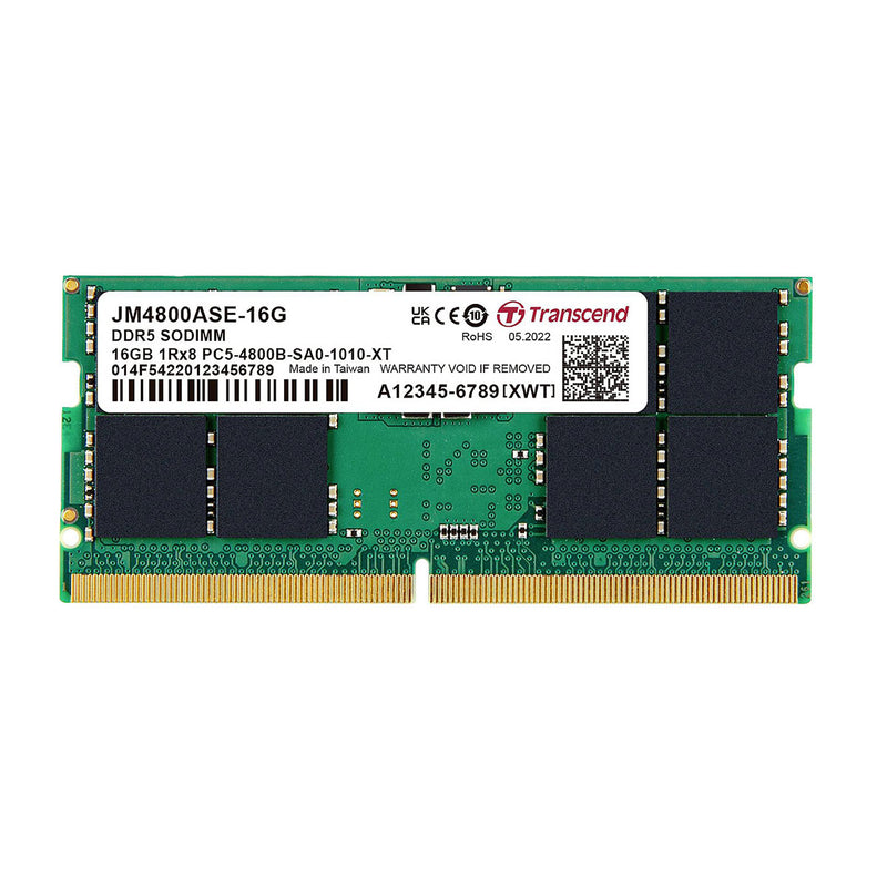 Transcend Jetram 16GB DDR5 4800MHZ CL40 SODIMM (JM4800ASE-16G)