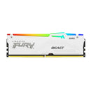 Kingston Fury Beast 16GB (1X16GB) DDR5 RGB Expo 6000MT/s CL36-44-44 Memory (White) (KF560C36BWE2A-16)