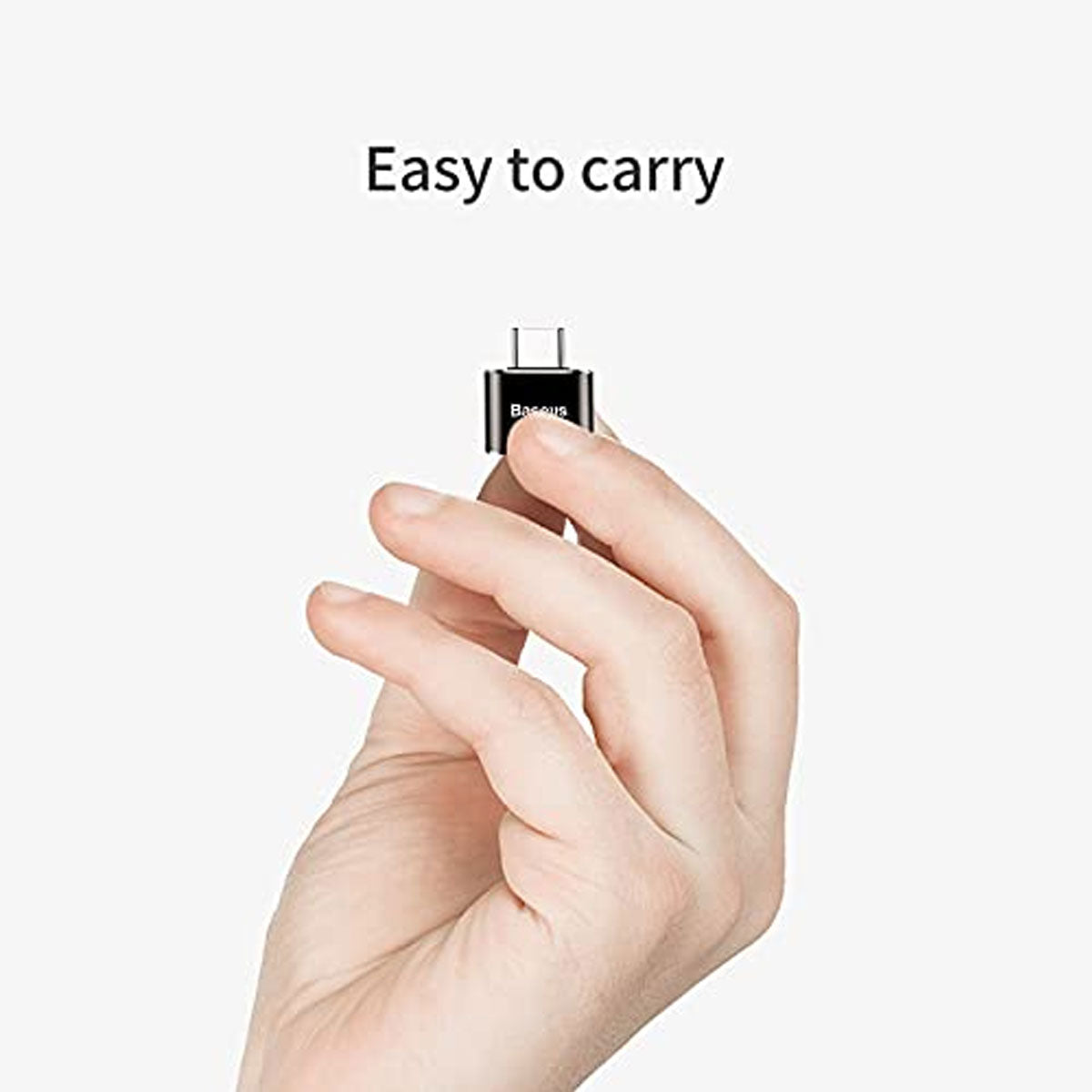 Baseus Mini USB Female to Type-C Male Adapter Converter (Black) (CATOTG-01)