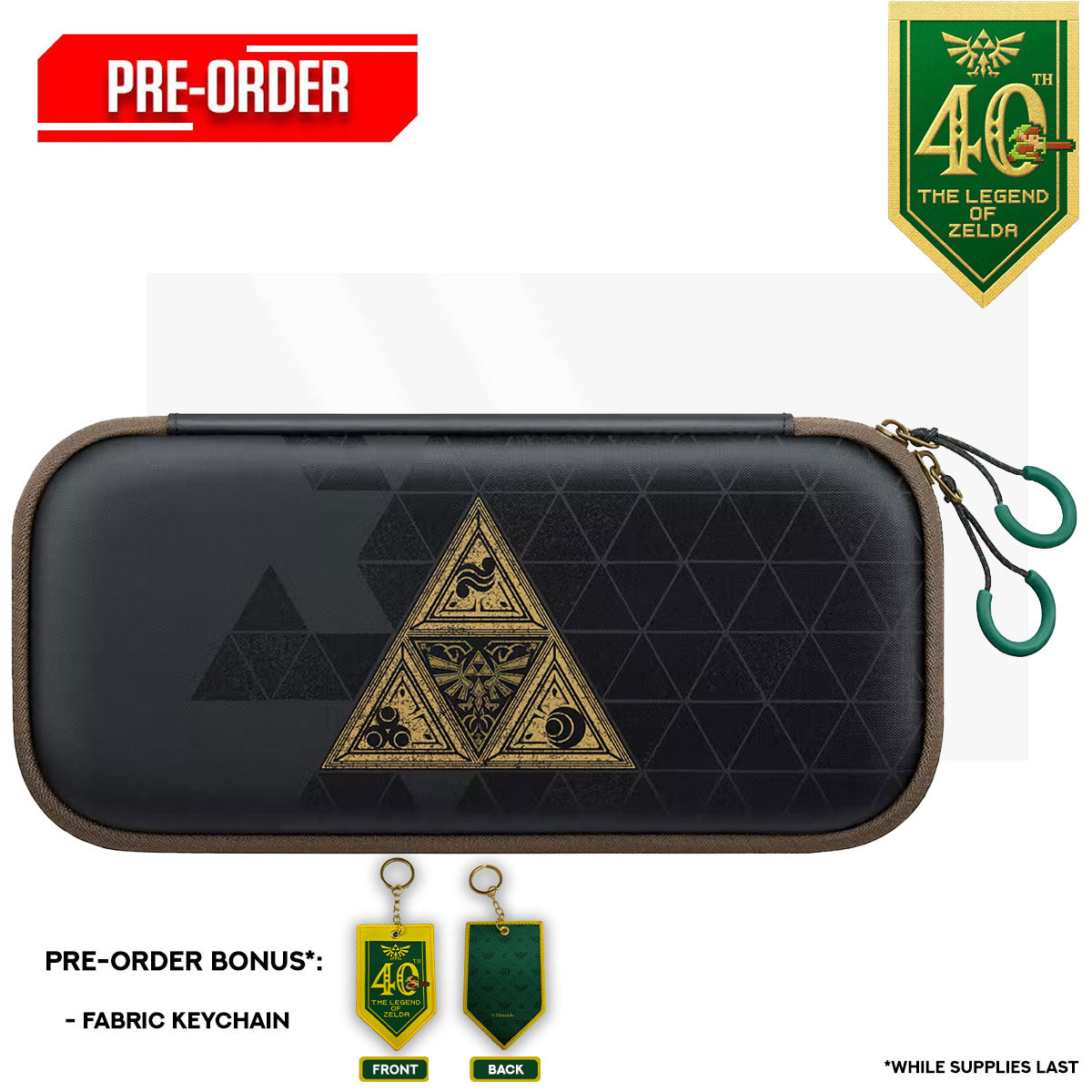 Nintendo Switch 2 Carrying Case with Screen Prorector - The Legend of Zelda 40th Anniversary