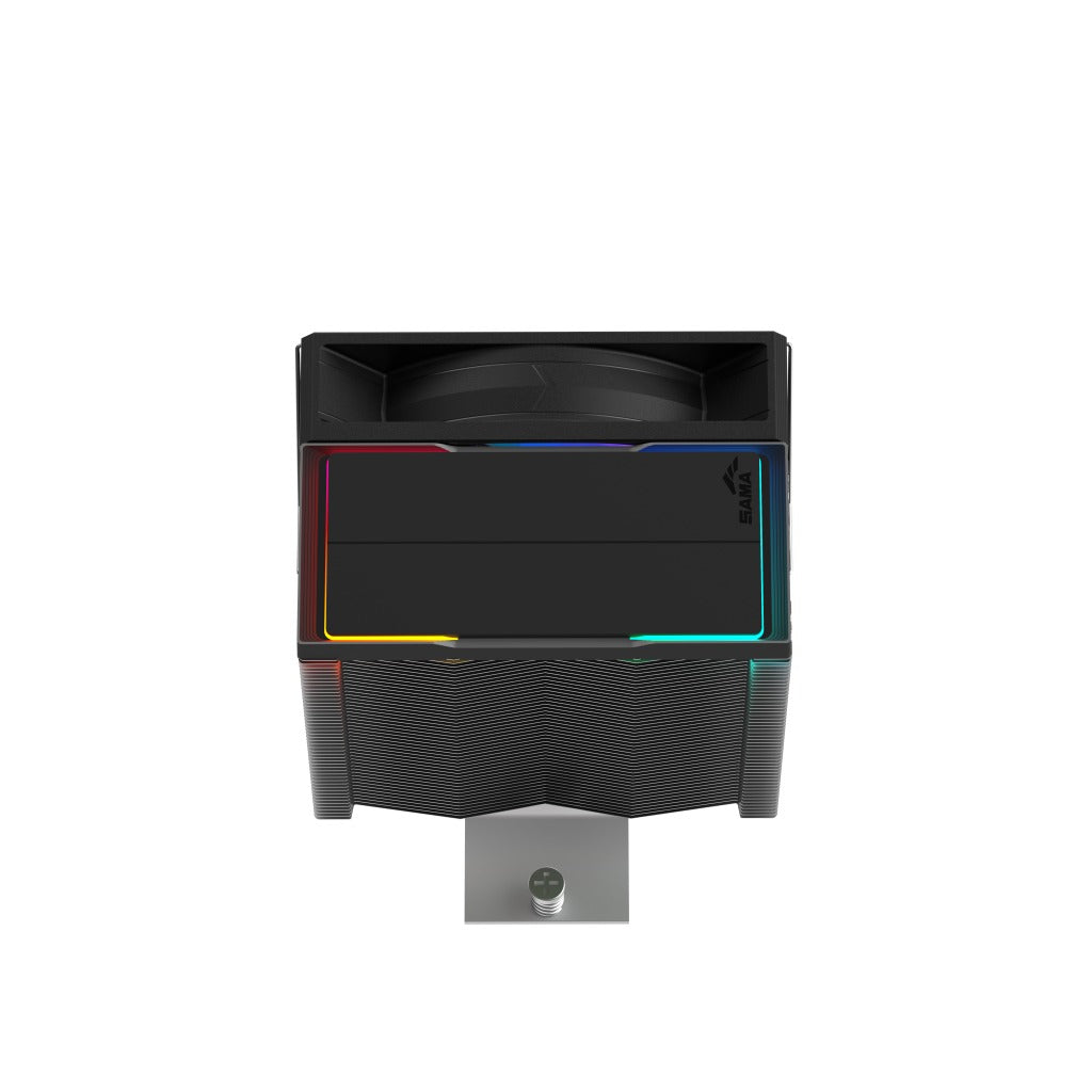 Sama X40L Compact CPU Air Cooler with Metal Finish, Industrial Look, Pair with ARGB 100mm Fan