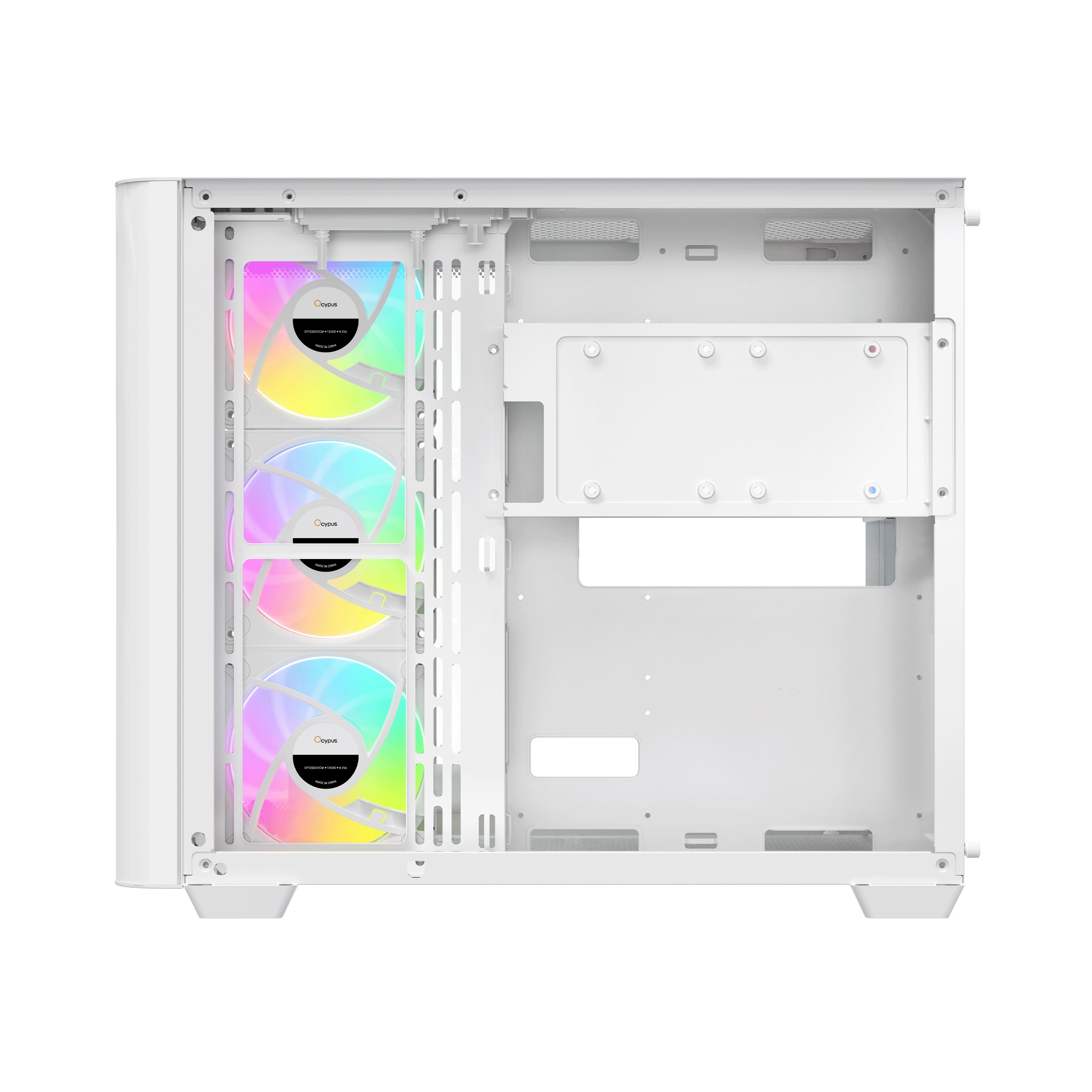 Ocypus Iota C70 Curve ARGB Digital Mid-Tower PC Case (Black, White)