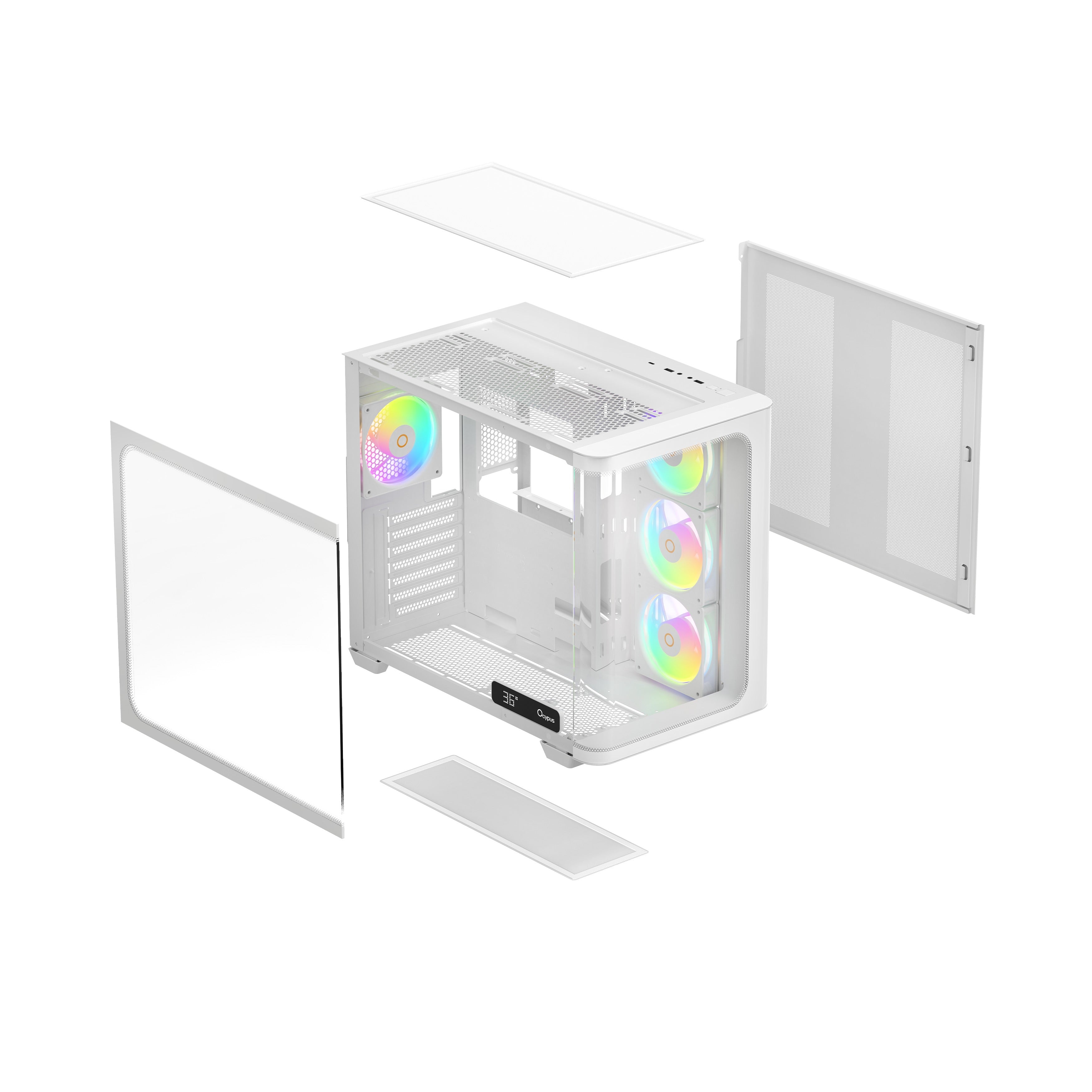 Ocypus Iota C70 Curve ARGB Digital Mid-Tower PC Case (Black, White)