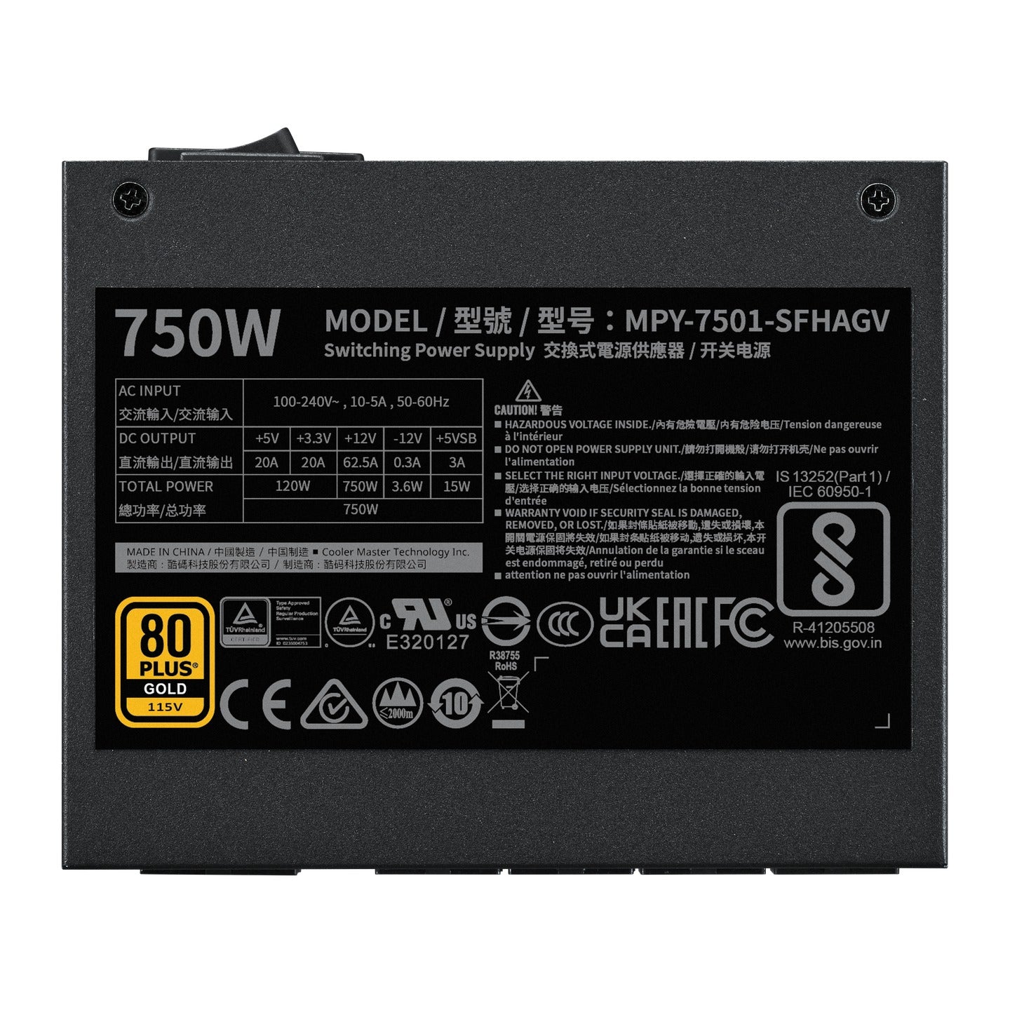 Cooler Master V SFX Gold 750 ATX 3.1 80+ Fully Modular Power Supply