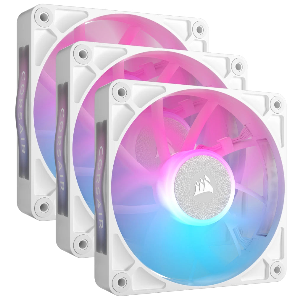 Corsair iCue Link RX120 RGB 120MM PWM Fan Triple Starter Kit (White) | DataBlitz