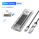 Orico M.2 NVMe SSD Enclosure - 20Gbps Type-C (Silver, Blue, Black)