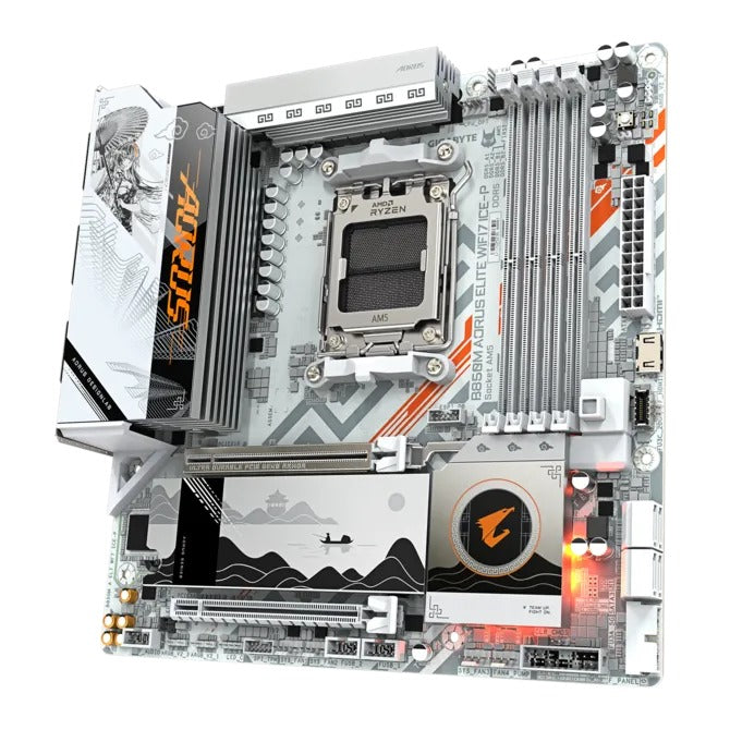 Gigabyte B850M Aorus Elite WiFi7 Ice-P DDR5 Gaming Motherboard