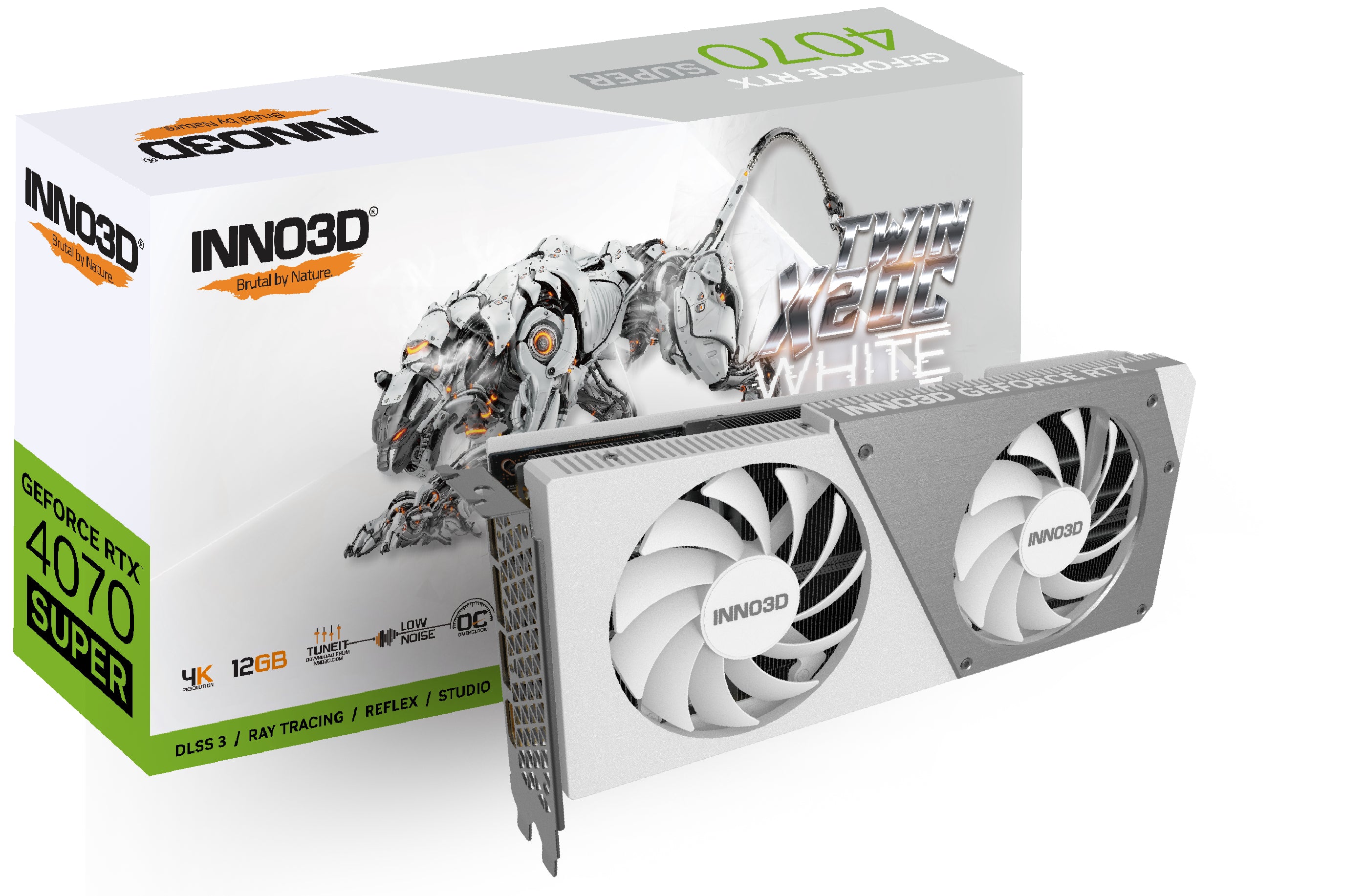 INNO3D GeForce RTX 4070 Super Twin X2 OC 12GB GDDR6X Graphics Card (White) | DataBlitz