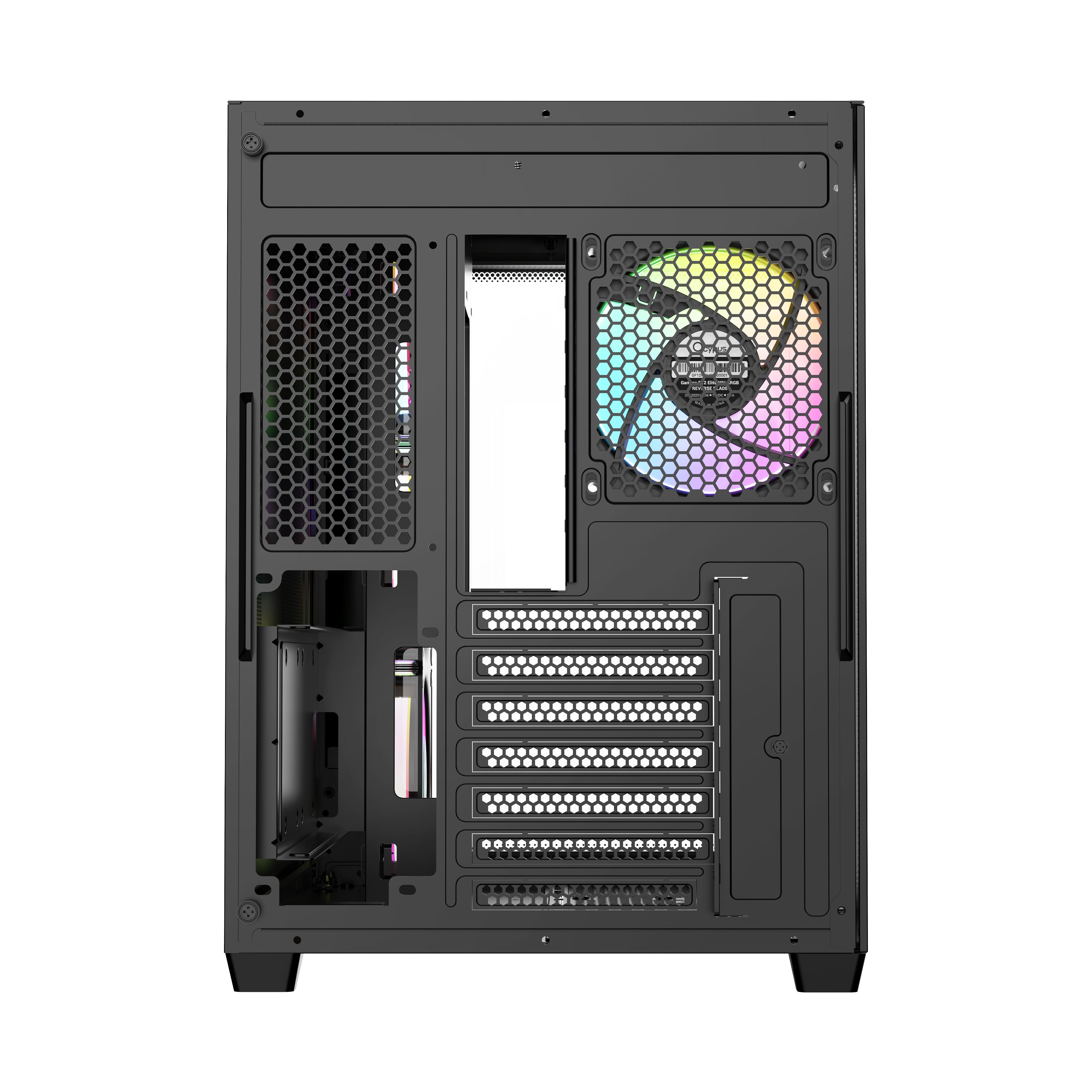 Ocypus Iota C70 Curve ARGB Digital Mid-Tower PC Case (Black, White)