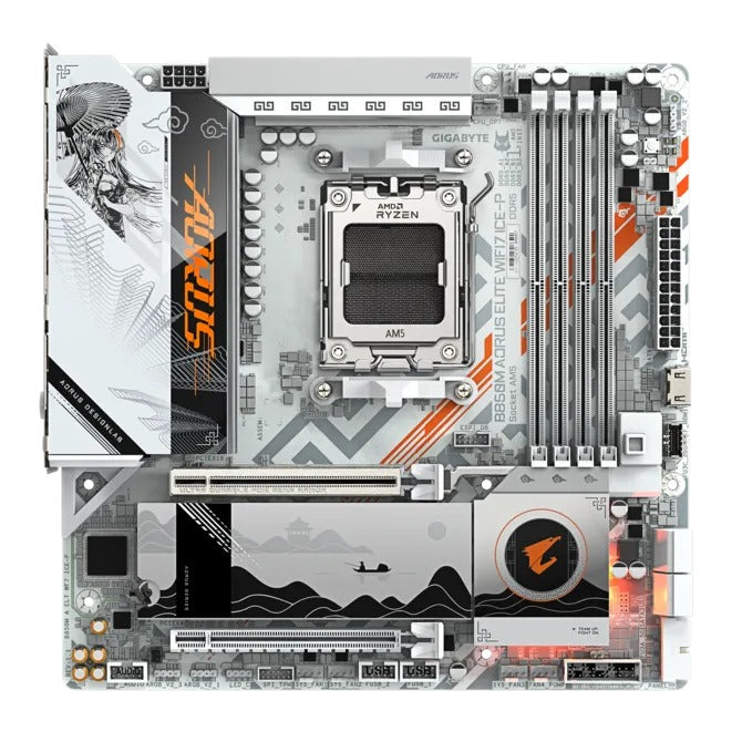 Gigabyte B850M Aorus Elite WiFi7 Ice-P DDR5 Gaming Motherboard