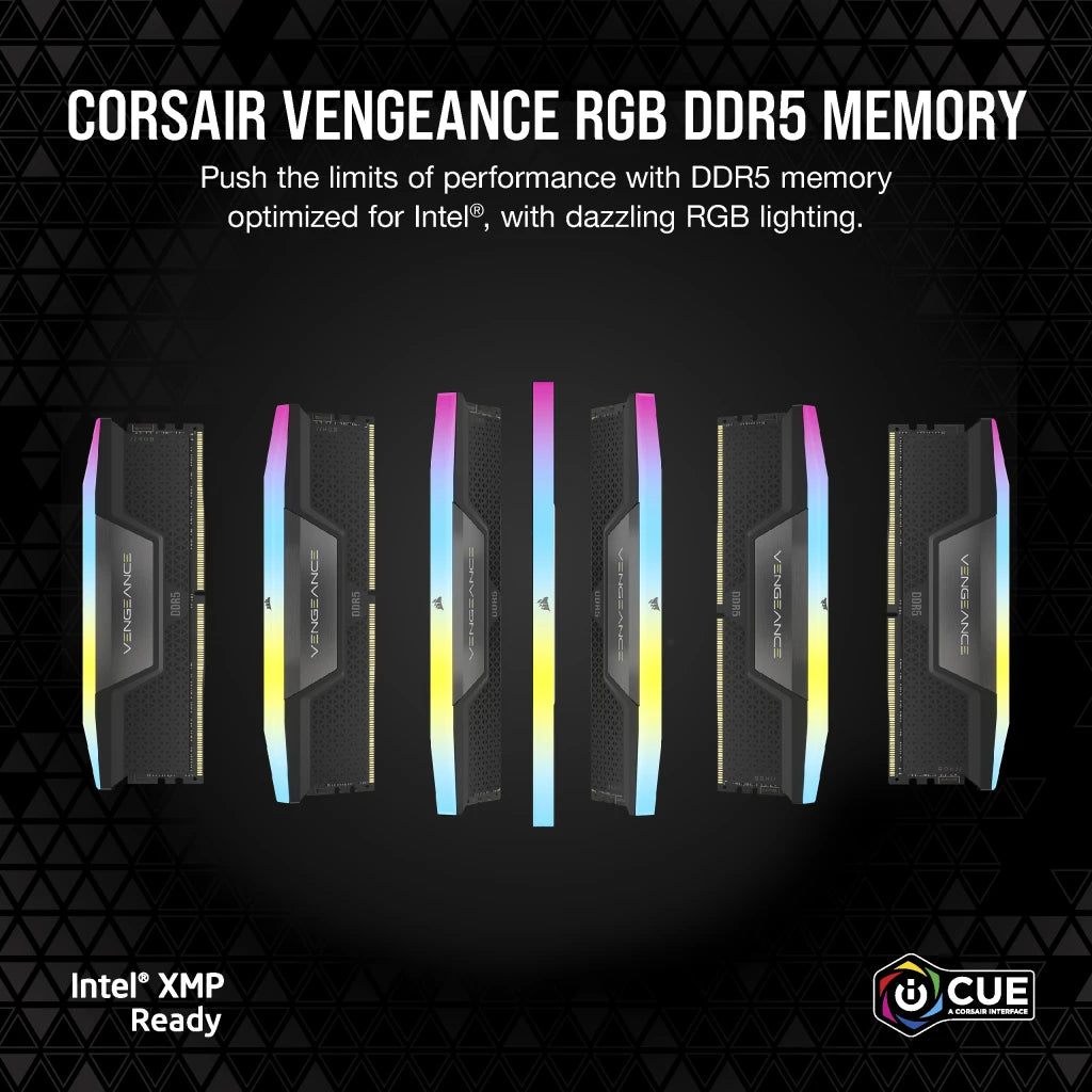 Corsair Vengeance RGB 64GB (2x32GB) DDR5 DRAM 6000MHz AMD Expo & Intel XMP Memory Kit | Datablitz
