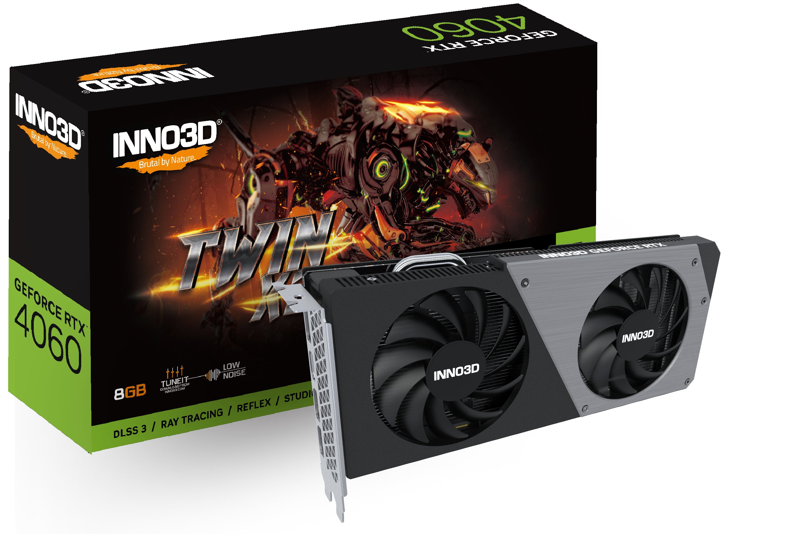 INNO3D GeForce RTX 4060 TI 8GB Twin X2 GDDR6 Graphics Card (Black) (N406T2-08D6-171153N)