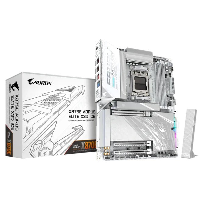 Gigabyte X870E Aorus Elite X3D Ice DDR5 AMD Gaming Motherboard