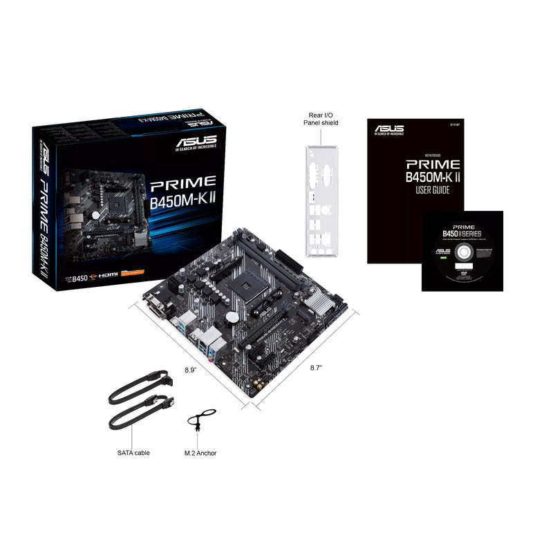 Asus Prime B450M-K II CSM AMD AM4 DDR4 Motherboard | DataBlitz