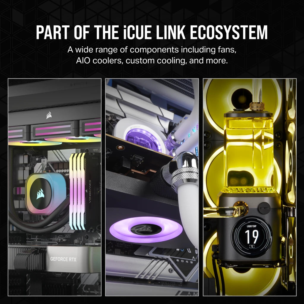 Corsair iCue Link RX120 RGB 120MM PWM Single Fan Expansion (Black, White)