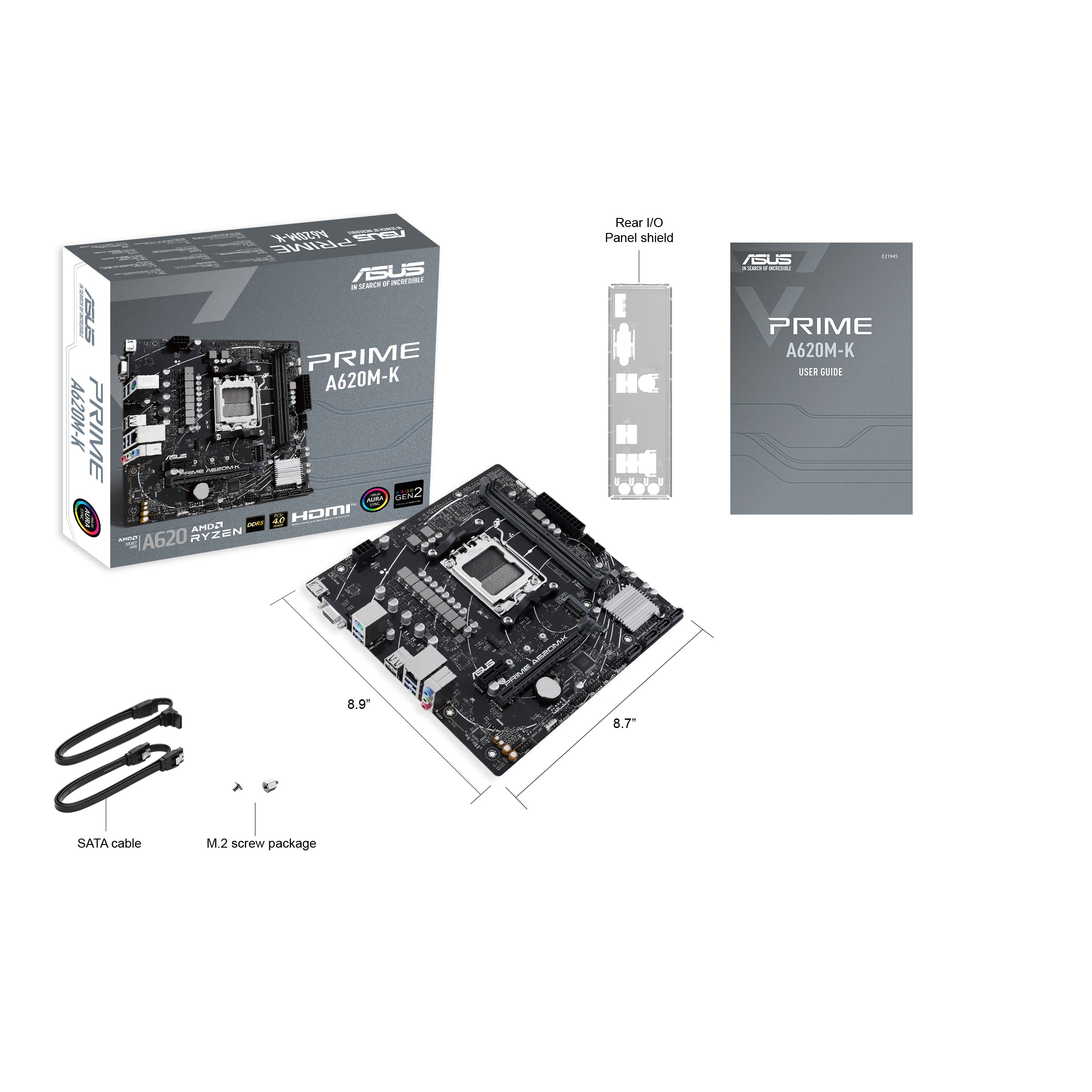 Asus Prime A620M-K DDR5 Motherboard | DataBlitz