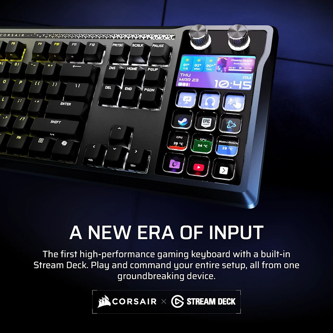 Corsair Galleon 100 SD Stream Deck-Integrated Full-Size Wired Mechanical Gaming Keyboard