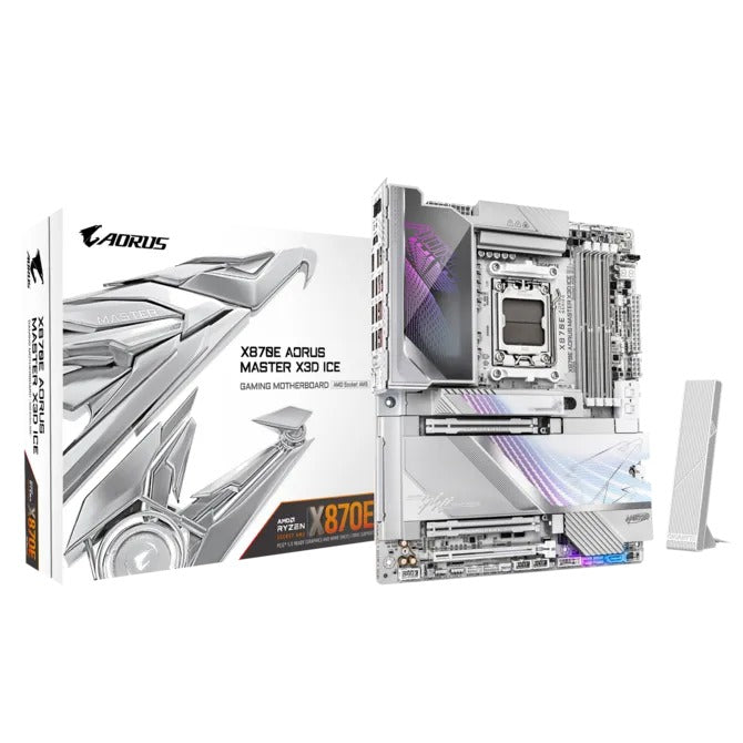 Gigabyte X870E Aorus Master X3D Ice DDR5 AMD Gaming Motherboard