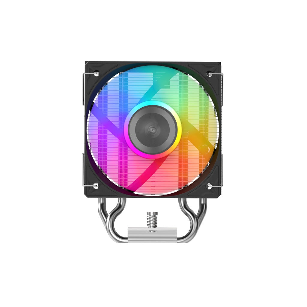 Sama X40L Compact CPU Air Cooler with Metal Finish, Industrial Look, Pair with ARGB 100mm Fan