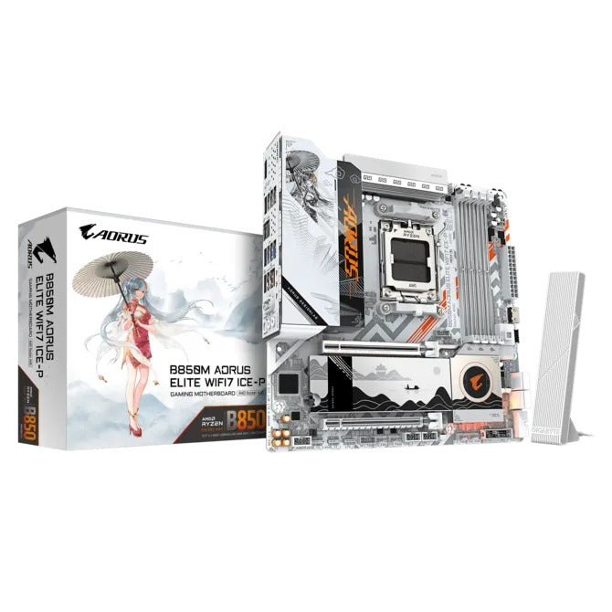 Gigabyte B850M Aorus Elite WiFi7 Ice-P DDR5 Gaming Motherboard