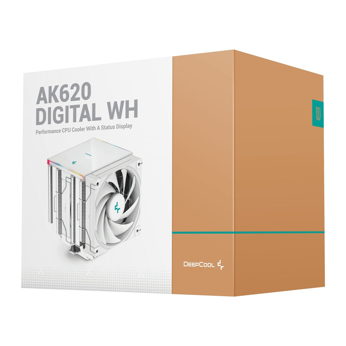 Deepcool AK620 Digital WH Performance CPU Cooler With a Status Display (White) (R-AK620-WHADMN-G)
