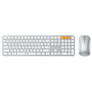 ProtoArc KM100-A Bluetooth Triple Channel Ulta-Slim Backlit Keyboard and Mouse Combo (White/Silver) (CP012798)