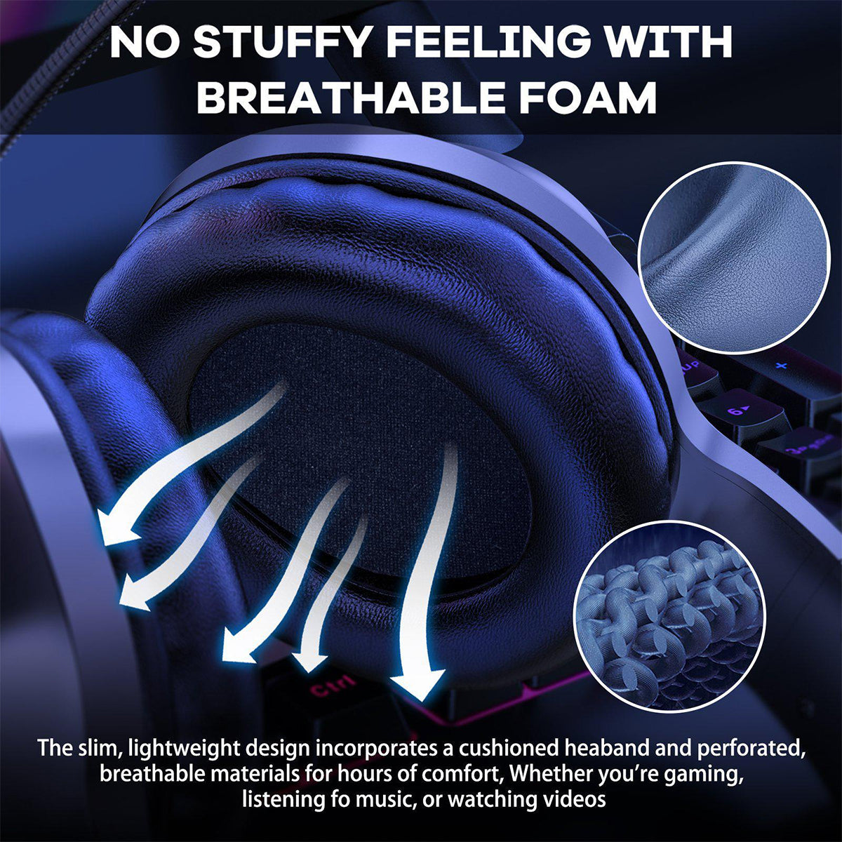 Onikuma X7 Pro RGB Wired Professional Gaming Headset with Noise Cancellation Microphone (Black)