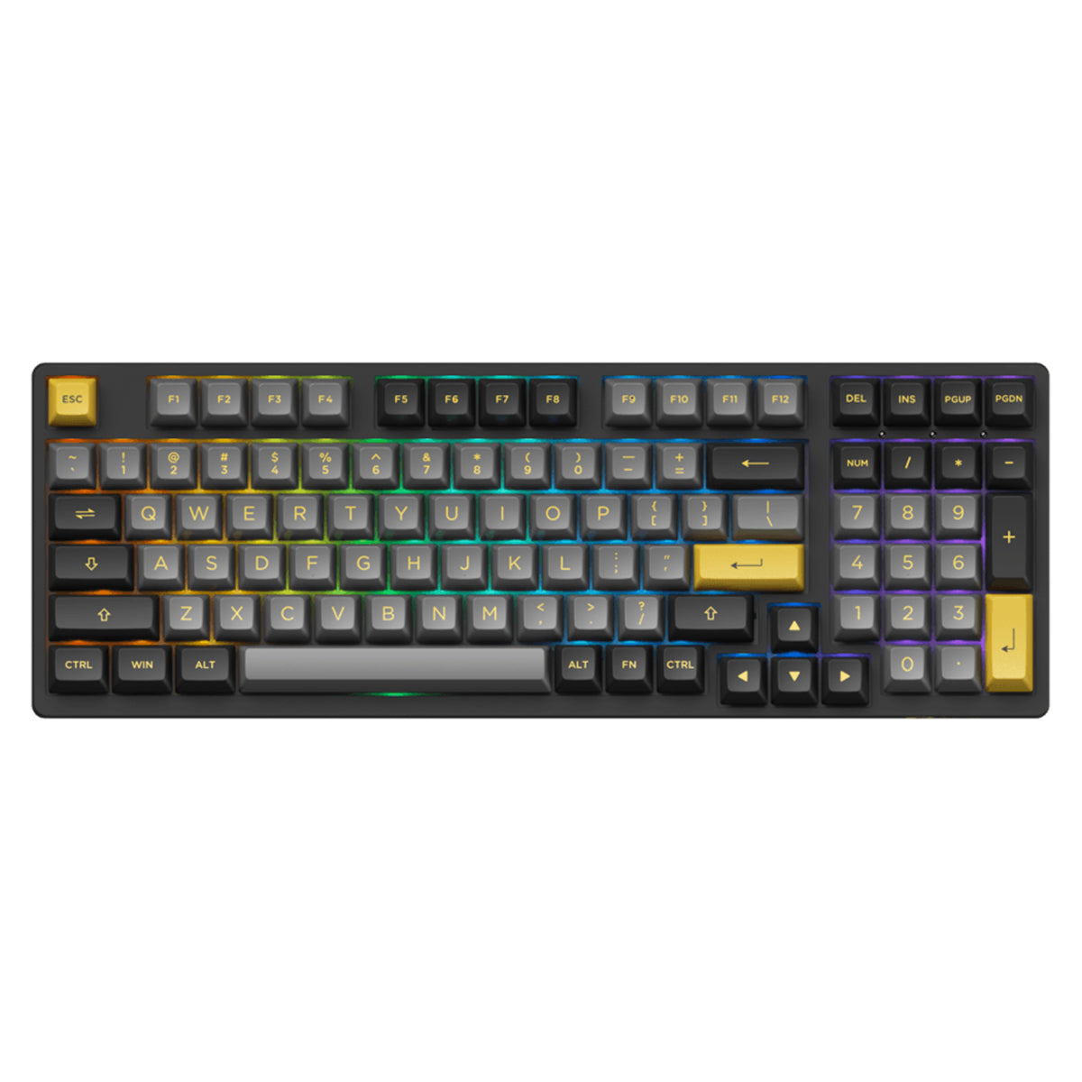 AKKO BLACK & GOLD 3098B MECHANICAL KEYBOARD (AKKO SWITCH JELLY WHITE) - DataBlitz