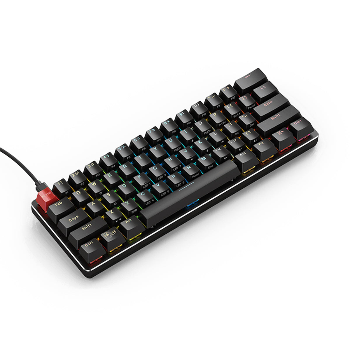 GLORIOUS PC GAMING RACE MODULAR MECHANICAL KEYBOARD GMMK COMPACT (BROWN SWITCHES) (BLACK)