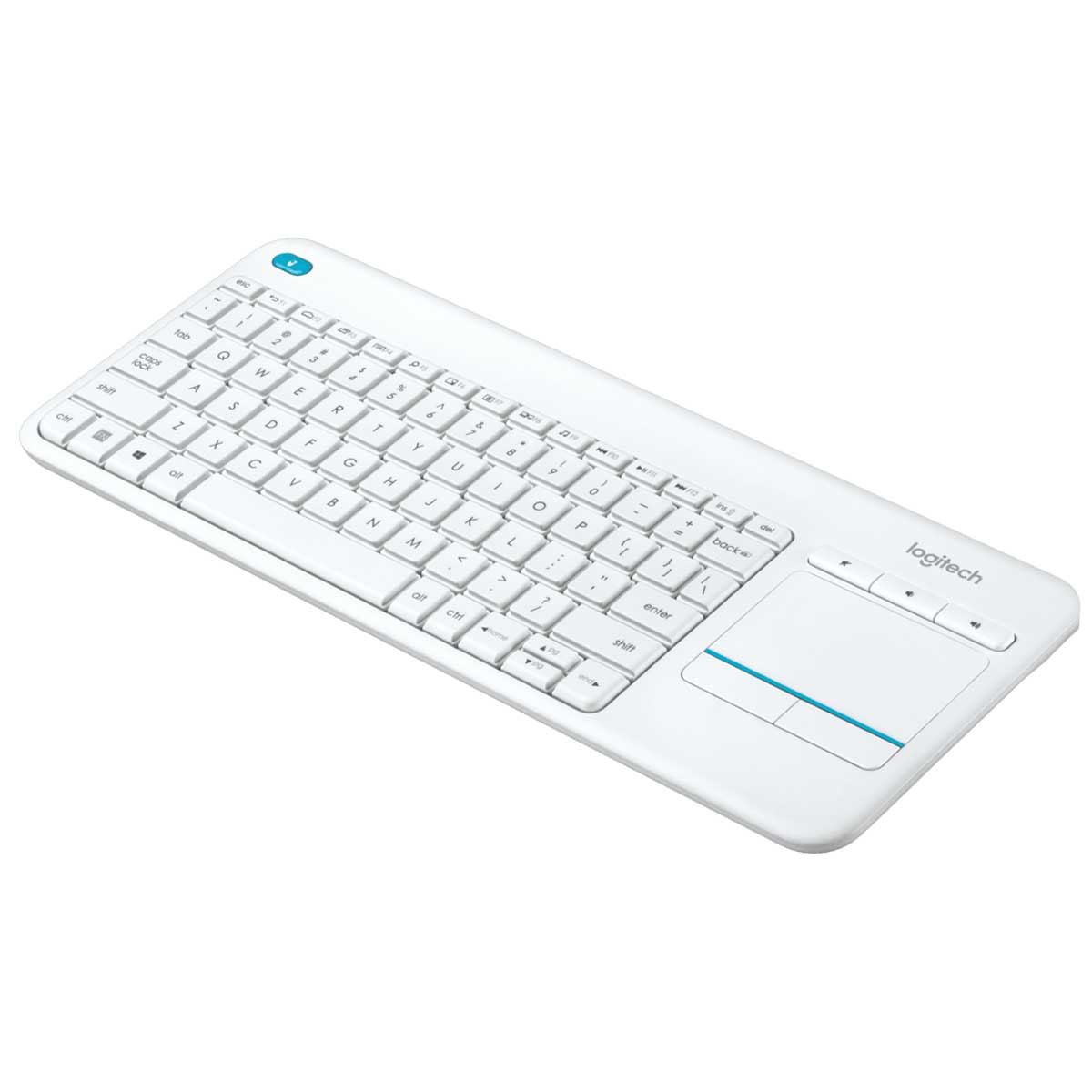 LOGITECH K400 PLUS WIRELESS TOUCH KEYBOARD (WHITE) - DataBlitz