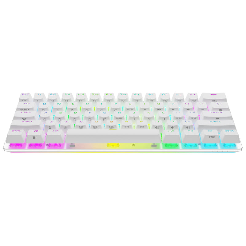 Corsair K70 Pro Mini Wireless 60% Mechanical Cherry MX Red Switch Gaming Keyboard With RGB Backlighting (White) - DataBlitz